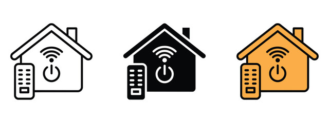 Home control icon vector. connected living and automated convenience symbol. vector illustration.