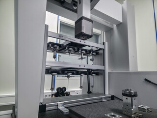 Precision testing equipment in a laboratory setting for material strength analysis and quality control