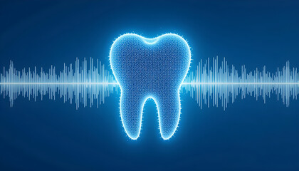 Digital Tooth Scan with Blue Waveform Frequency Analysis