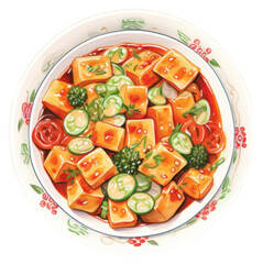 PNG Chinese food plate meal dish.