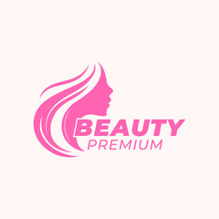 Beauty women concept logo design template