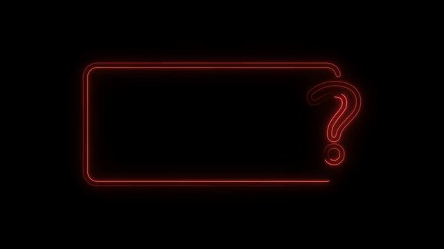 glowing neon light  i con  animation video  
