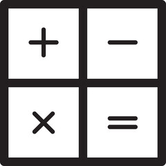 Obraz premium Simple Mathematical Operation Icons Plus Minus Multiply Divide On White Background