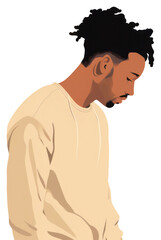 Fototapeta premium PNG Mixed race affrican get stress portrait adult photography.