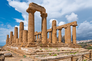 Temple of Juno ruins in Sicily, Valley of the Temples, Agrigento