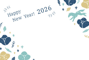 午年の年賀状テンプレート（2026年）
