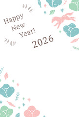 午年の年賀状テンプレート（2026年）