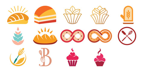 Set of bakery logo icon.  bakery logo icon set. © Anamul Haque  Munna