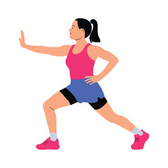 A person doing a calf stretch to improve flexibility and muscle recovery illustration