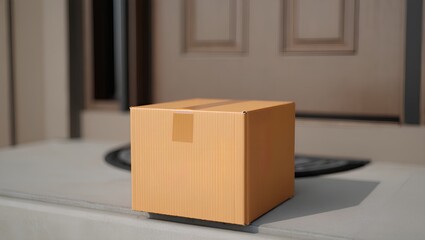 Unattended Delivery Box on Modern Doorstep