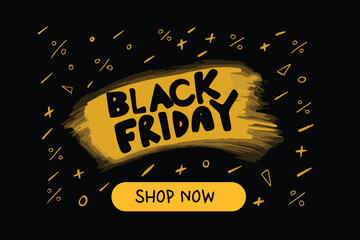 Vector illustration of black friday flat design.This contain shop now text,ideal for advertising,banners or flyers.Vector illustration eps 10