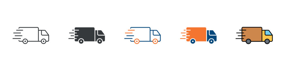 Delivery Icon Set Multiple Style Collection 
