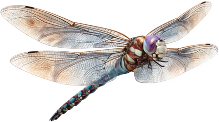 dragonfly on white background