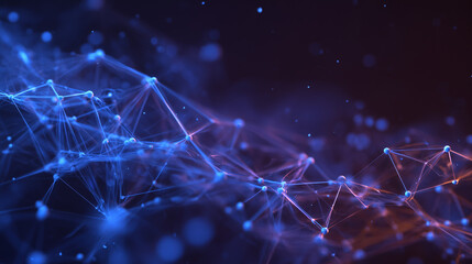 Purple Network IT Pattern Background Wallpaper