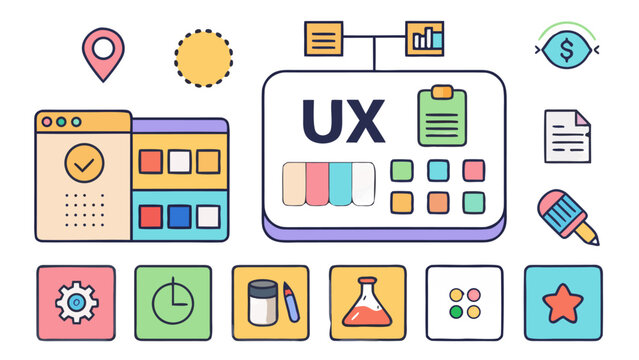 30 Icons Representing Frontend and Backend Technologies &ndash; Vector Illustration, Transparent Background