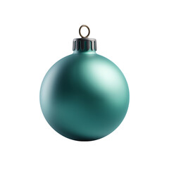 Blue Christmas ball isolated on white background with festive decoration