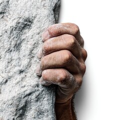 Fototapeta premium Conquer the Rock Rock Climbing Adventure Mountains Action Photography Outdoor Close-Up Strength and Perseverance