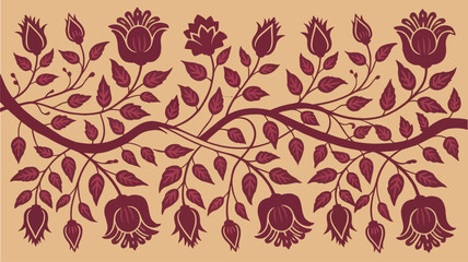 Exquisite floral pattern with a vintage charm, perfect for adding a touch of timeless elegance to backgrounds and design projects with a classic feel