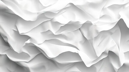 Obraz premium Wrinkled white fabric texture, close-up. Possible use Background, design element