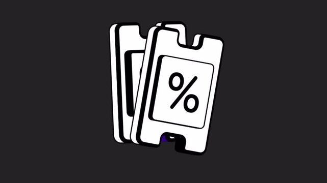 Coupon code design for online discounts Animation Alpha Channel 
