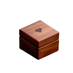 Elegant Wooden Box with Heart Design for Keepsakes and Gifts