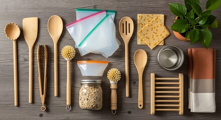 cutlery on a wooden table