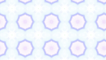 Seamless psychedelic kaleidoscope pattern with neon green, pink and orange mandala symmetry