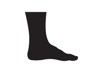 Vector art of silhouette of a human foot in black color