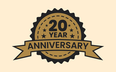 Modern 20 years anniversary celebration template