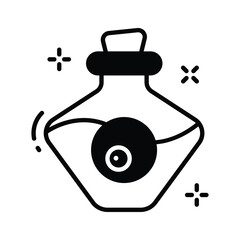 An icon of eye jar, editable vector