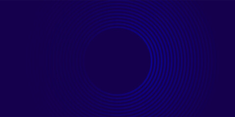 Abstract blue glowing geometric lines on dark blue background. Modern shiny blue circle lines pattern. Futuristic technology concept. Suit for cover, poster, banner, brochure, header, website. eps 10