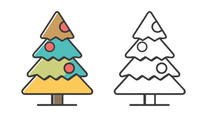 Christmas Tree vector Design.