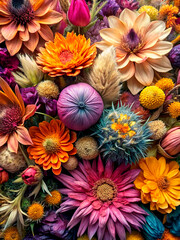 Still life dried flowers