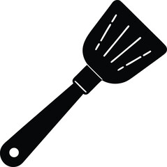 Spatula with bright glowing edges modern kitchen tool illustration