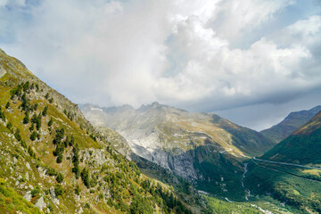 Obraz premium A mountain in the Swiss Alps range with snow on the top