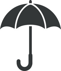 black umbrella isolated on white