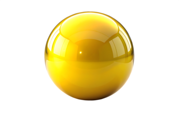 Shiny Yellow Sphere on Black Background gold