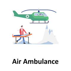 Air Ambulance Vector Illustration Which can easily edit or modify