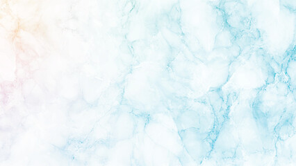 Obraz premium Acrylic pigment. Defocused liquid spreading on blue colorful chemical marble water on abstract creative background.