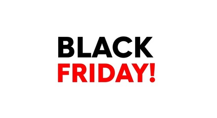 Fototapeta premium Black friday text isolated on white background