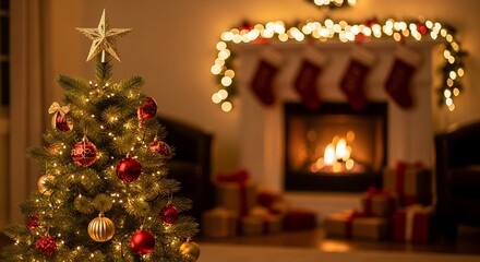 christmas tree with candles