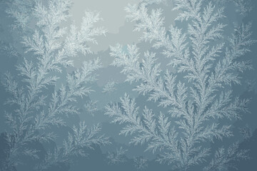 Fototapeta premium Embedded vector crystalline glass under frosted light faintly icy soft illustration