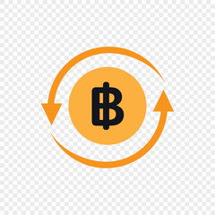 Thai Baht logo icon design – currency symbol vector for finance, banking, and money exchange
