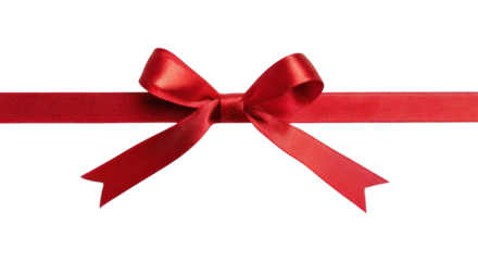PNG Elegant red ribbon bow