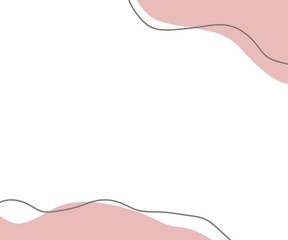 Pink wavy aesthetic square greeting card, landscape background for invitations, presentations, posters etc