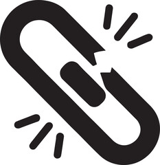 Chain link cut illustration symbolizing broken communication, disconnected links, and disruption.