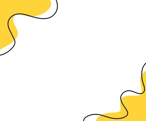 Yellow wavy aesthetic square greeting card, landscape background for invitations, presentations, posters etc