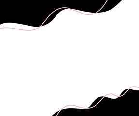 Black and pink wavy aesthetic square greeting card, landscape background for invitations, presentations, posters etc