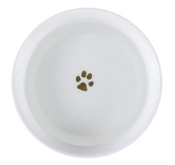 Cat Water Dish - Metal - White