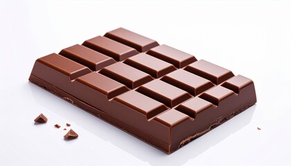 Chocolate Bar on White Background HD